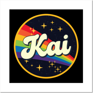 Kai // Rainbow In Space Vintage Style Posters and Art